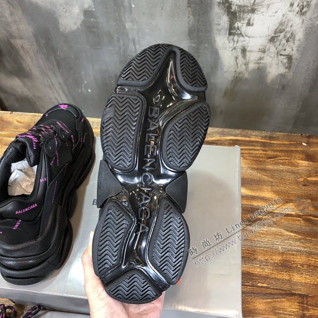 Balenciaga經典款男女鞋 巴黎世家頂級版本Triple S透氣3M反光姥爹復古運動鞋 Balenciaga情侶款老爹鞋  hdbl1172